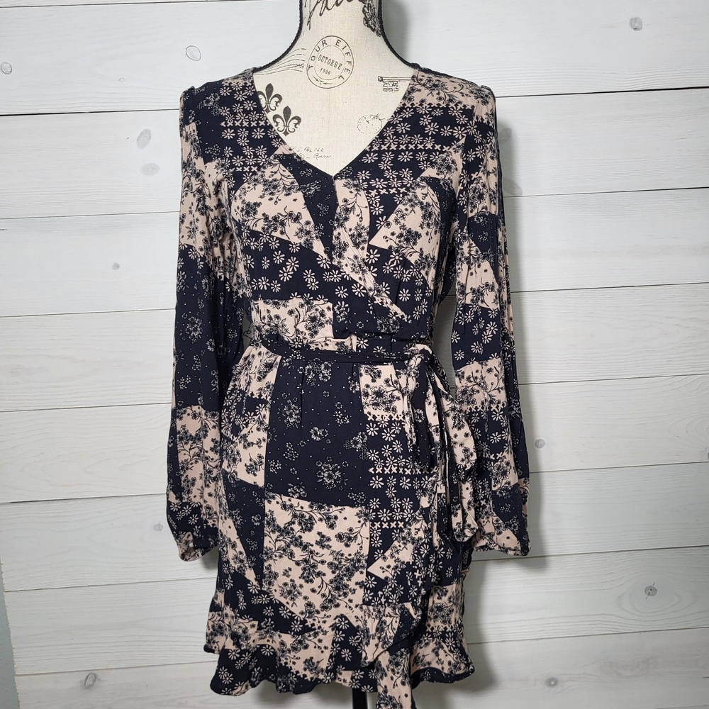 Women's Dress Patchwork Ditsty Floral BOHO Western Fall.